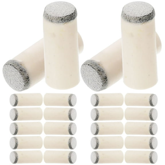 Billiard Cue Accessory Leather Pool Stick Tips Plastic Replacements Portable 100 Pcs