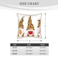 thumbnail image 4 of Zufioo Christmas Gnomes In Leopard Print Velvet Border Throw Pillow Cover, Zipper Throw Pillow Protector for Cushions Sofa Bedroom Home Decorations-20"x20", 4 of 8