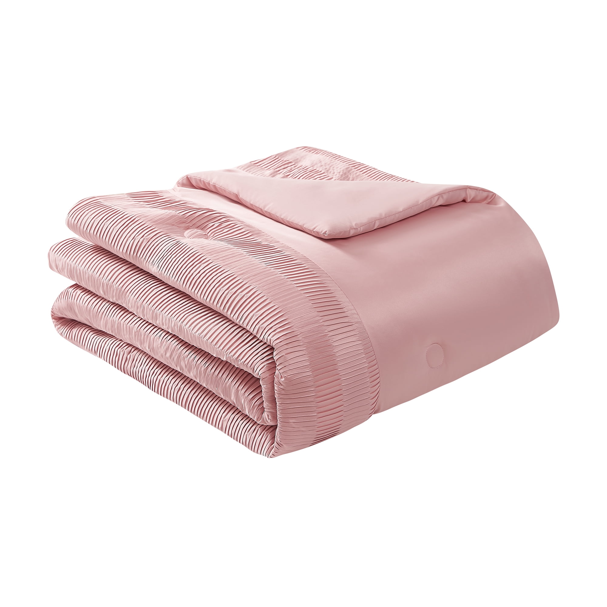 Mainstays Blush Pink 10 Piece Bed in a Bag Comforter Set with Sheets, Queen