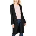 thumbnail image 2 of INC Womens Metallic Trim Cuffed Cardigan Sweater, Negro, Grande I-N-C Cárdigan, 2 of 2