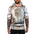 thumbnail image 3 of Zip Hoodie: Knight Mask Hoodie Costume Top (Front/Back) Zip Hoodie - Sublimatio, 3 of 3