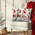 thumbnail image 4 of Noothes 3D Christmas Throw Pillow 18x18 Inch with Santa Snowman Gnomes Patterns, Soft Polyester Festive Sofa Couch Decor with Concealed Zipper for Seasonal Holiday Accent, 4 of 6