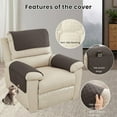 thumbnail image 3 of Recliner Armrest Covers with Storage Pockets, 60x40cm Sofa Arm and Headrest Protector, Rainproof Dirt & Scratch Resistant for Easy Cleaning, Perfect for Living Room Furniture and Pet Owners, 3 of 9