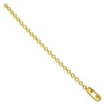 thumbnail image 3 of 6.5mm 14k Yellow Gold Plated Military Ball Chain Bracelet, 7 inches, 3 of 7