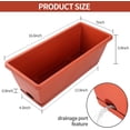 thumbnail image 4 of Rongsi Window Box Planter, 7 Pack Plastic Vegetable Flower Planters Boxes 17 Inches Rectangular Flower Pots with Saucers for Indoor Outdoor Garden, Patio, Home Decor (Red), 4 of 7