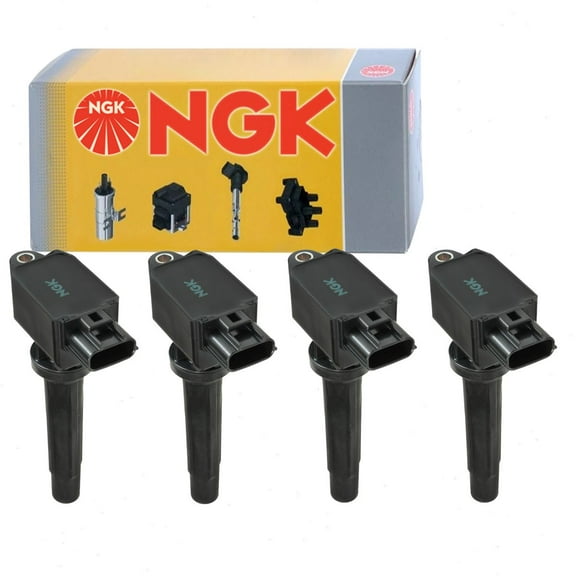 4 pc NGK Ignition Coils compatible with Mazda 3 2.0L 2.5L L4 2012-2018