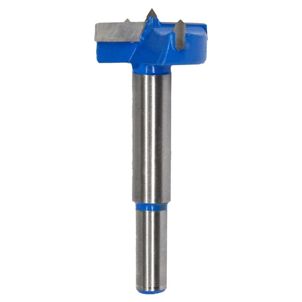 Abridor de taladro de sierra de agujero de madera de carburo de tungsteno, cortador de broca de perforación de agujero de bisagra de carpintería (azul)