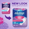 thumbnail image 2 of Always No Feel Protection Daily Liners Thin Absorbency Clean Scent 20 count - Pack of 2, 2 of 4