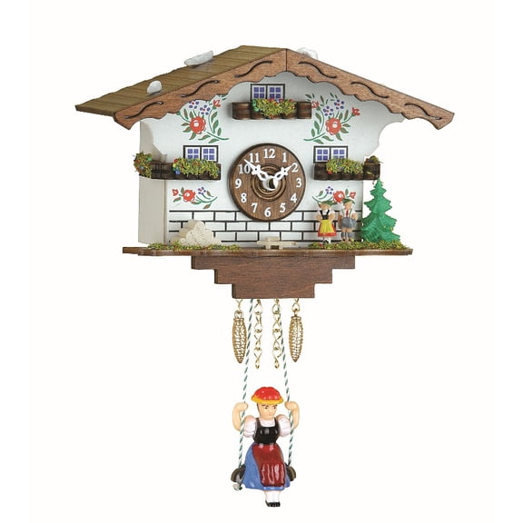 Kuckulino Black Forest Clock Swiss House with quartz movement and cuckoo chime  TU 2021 SQ