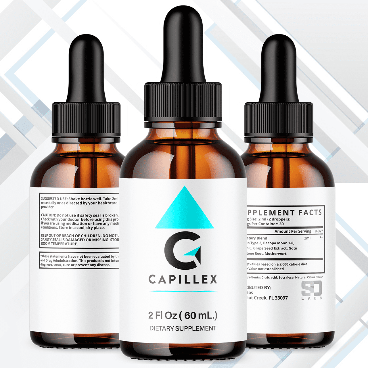 Capillex Hair Support Liquid Supplement Natural Growth Suport 90 Servings