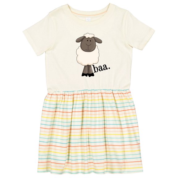 Inktastic Baa. Cute Sheep Design Girls Toddler Dress