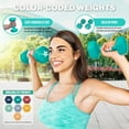 thumbnail image 5 of Yes4All 12lb Pair of Vinyl Hexagon Dumbbells - Dumbbells Set of 2 Hand Weights for Home Gym & Strength Training (2-15 lbs Weight Options) - Baltic, 5 of 5