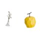 thumbnail image 1 of Figura de bailarina moderna, escultura artística con adorno de fruta de , estatua geométrica coleccionable para dormitorio, oficina, decoraci, 1 of 8