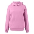 thumbnail image 5 of XIAONU Hoodies For Womens Oversized Long Sleeve Drawstring Hoodie Solid Color Baggy Trendy Pullover Hoodie With Pockets, 5 of 5