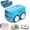 Blue, variant on Magic Mini Bus Toy, Rc-Controlled with Expression Light Adjustment & 4 Play Modes, Automatic Avoidance Patrol Line, Follow Gesture & Remote Driving
