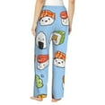 thumbnail image 3 of Goofa Kawaii Sushi Printed Soft Pajama Pants for Women, Wide Leg Comfy Casual Lounge Yoga Pants-, 3 of 9