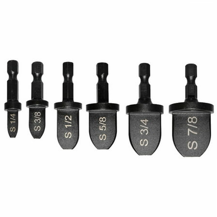 Topbathy 6Pcs Copper Swaging Tool Set with Steel Bit Expander for Home Use Black