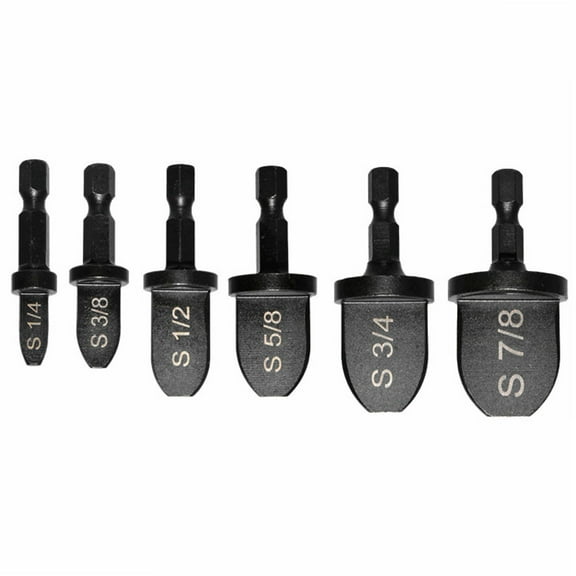 Topbathy 6Pcs Copper Swaging Tool Set with Steel Bit Expander for Home Use Black