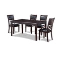 thumbnail image 3 of New Classic Furniture Gia 6-Piece Wood Dining Table Set in Ebony, 3 of 10