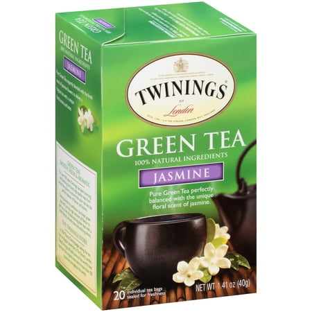 (4 Boxes) Twinings of LondonÃÂÃÂ® Jasmine Green 20 ct Tea Bags 1.41 oz. (Best Jasmine Pearl Tea)