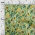 thumbnail image 2 of oneOone Cotton Jersey Yellow Fabric Abstract Floral Sewing Craft Projects Fabric Prints By Yard 58 Inch Wide, 2 of 5