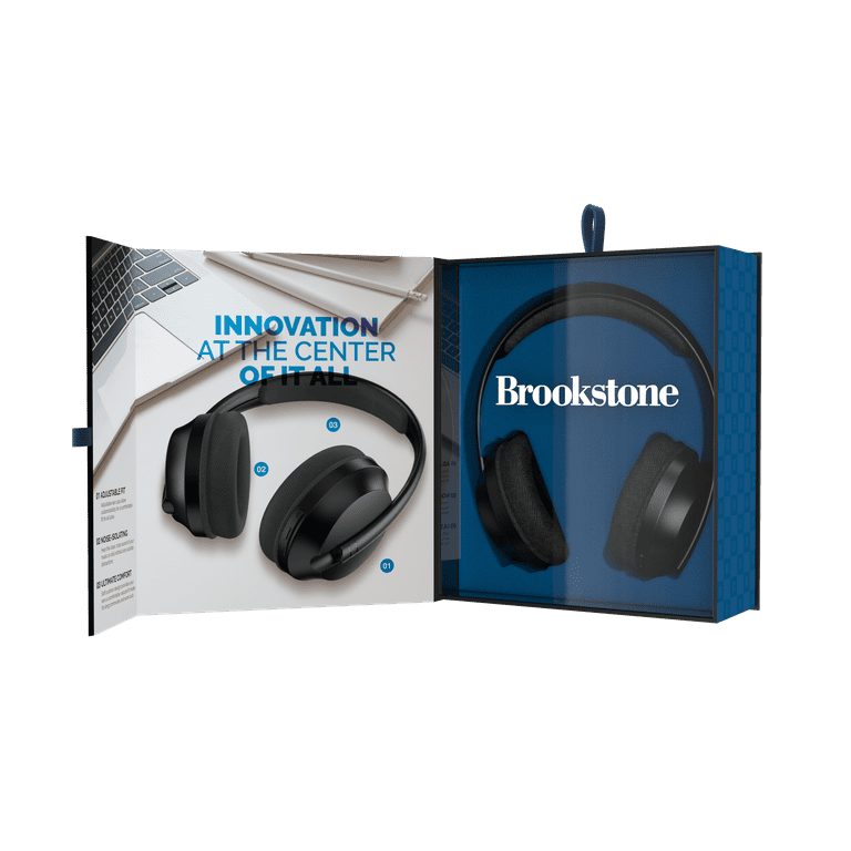 Brookstone Sleek Wireless Noise-Isolating Headphones with