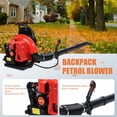 thumbnail image 6 of Backpack Leaf Blower Gas Powered - 63CC 665CFM 2-Cycle Backpack Gas Powered Leaf Blower, Grass Lawn Blower Air Cooling Gasoline Backpack Grass Blower, Backpack Snow Blower for Garden, 6 of 10