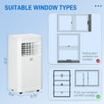 thumbnail image 6 of 8000 BTU Portable Air Conditioner, for Rooms Up to 344 SqFt, 3-in-1 Portable AC Unit with Dehumidifier, Cooling Fan, Sleep, 24H Timer On/off, Remote, Window Installation Kits, 6 of 9