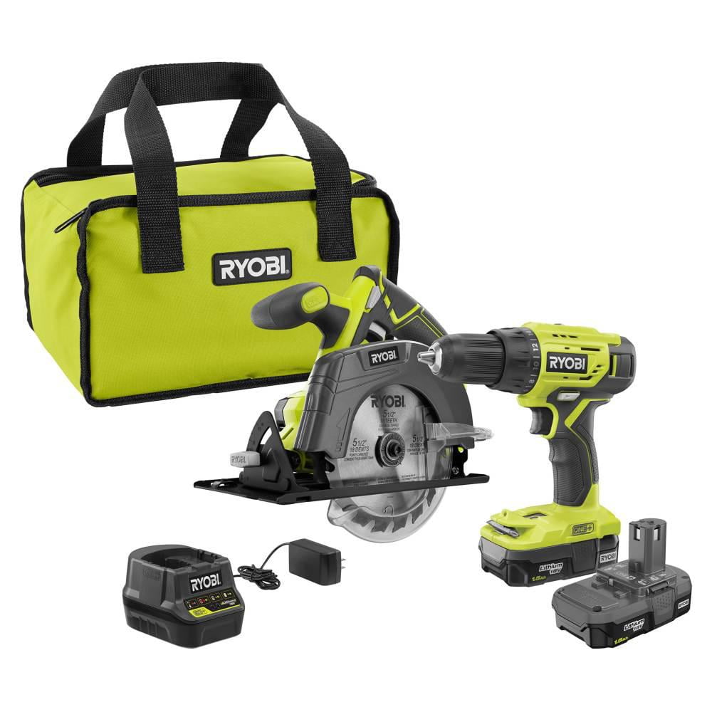 P1816 18V Drill and Circular Saw Kit with Two 1.5Ah Batteries and Charger - Walmart.com