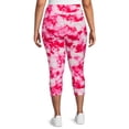 thumbnail image 4 of Terra & Sky Women’s Plus Size Printed Capri Leggings, 2-Pack, Regular and Petite, 4 of 5