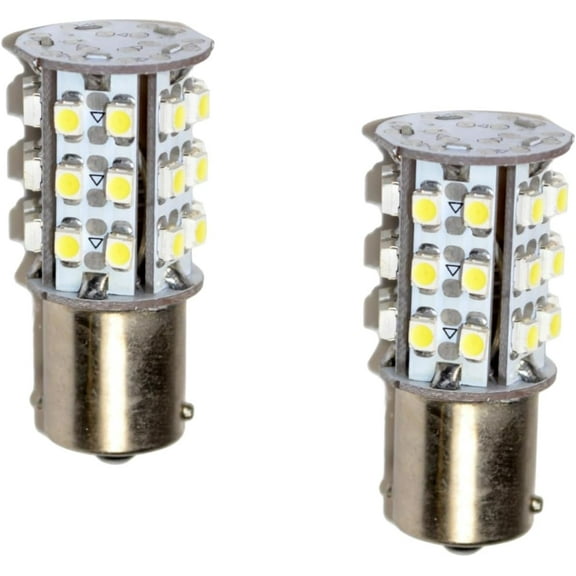 HQRP 2-Pack BA15s Bayonet Base 30 LEDs SMD LED Bulb Warm White for #93 1141 1156 1073 1093 1129 Replacement
