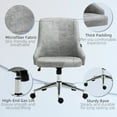 thumbnail image 6 of Vinsetto Armless Task Chair, Mid-back Desk Chair, Microfiber Home Office Chair with Adjustable Height, Tilt, Swivel Function, Gray, 6 of 9