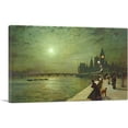 thumbnail image 1 of ARTCANVAS Reflections on the Thames - Westminster 1880 Canvas Art Print by John Atkinson Grimshaw - Size: 26" x 18" (1.50" Deep), 1 of 9
