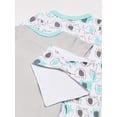 thumbnail image 5 of Luvable Friends Baby Unisex Sleep and Play, Bodysuit and Bib, Elephants, 3-6 Months, 5 of 5
