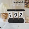 thumbnail image 4 of Vintage Perpetual Standing Flip Calendar, Large Display Desk Decor Calendar For  With Creative Design, Multifunctional And Precise Date Display, 4 of 8