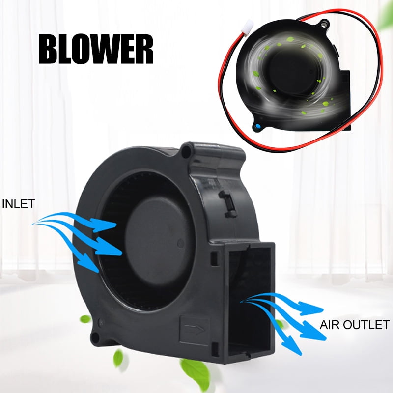 Brushless DC Blower Fan Ultra Quiet Cooling Fan 2 Wires 5015S 12V 0.14A