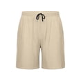 thumbnail image 3 of Vhkiploz Plus Size Summer Board Shorts for Men's Drawstring Wide Leg Bermuda Shorts Solid Color Elastic Beachwear with Side Pockets, S-4XL, 3 of 8