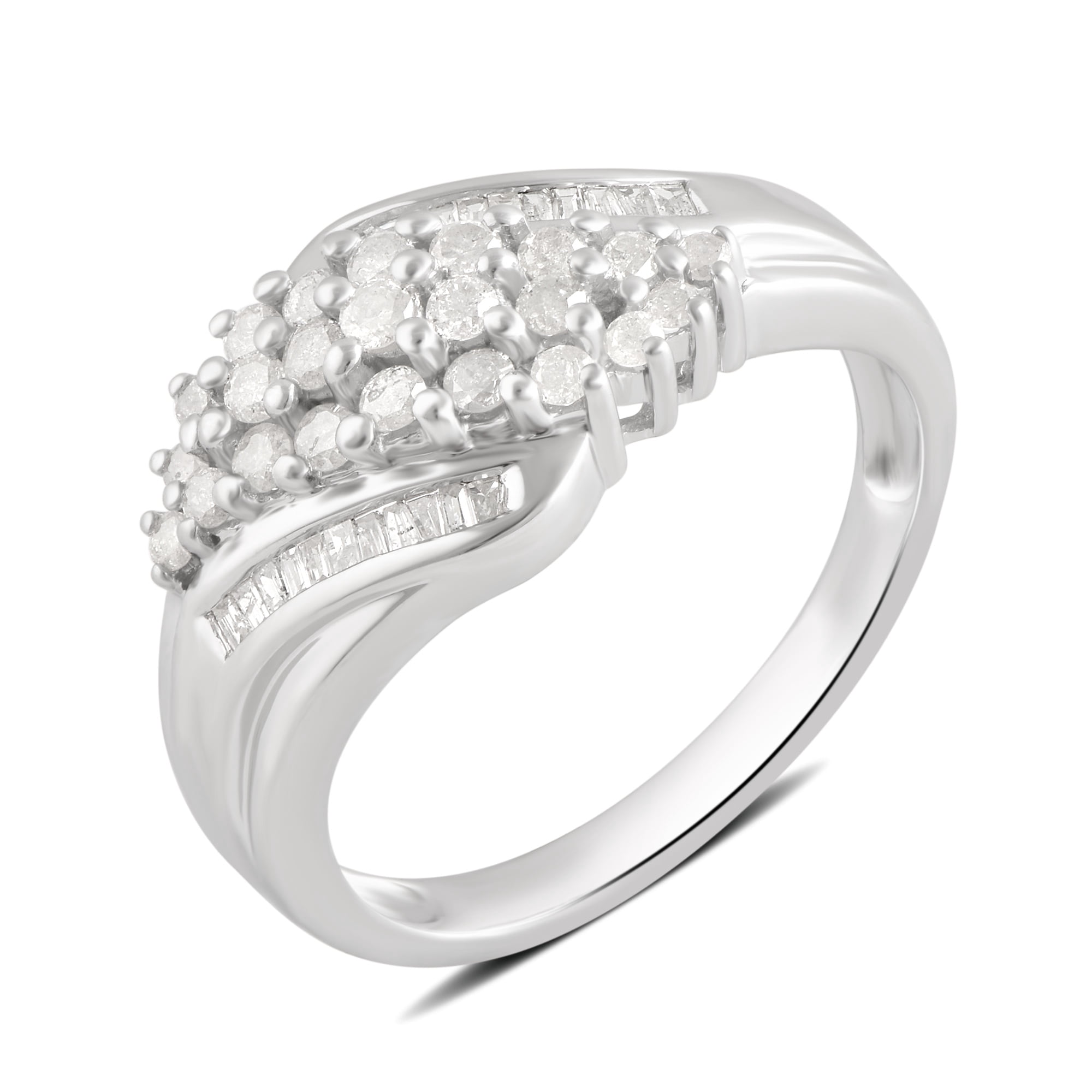 Arista 1/2 Carat T.W Diamond Fashion Anniversary Ring in Sterling Silver (I-J, I2-I3)