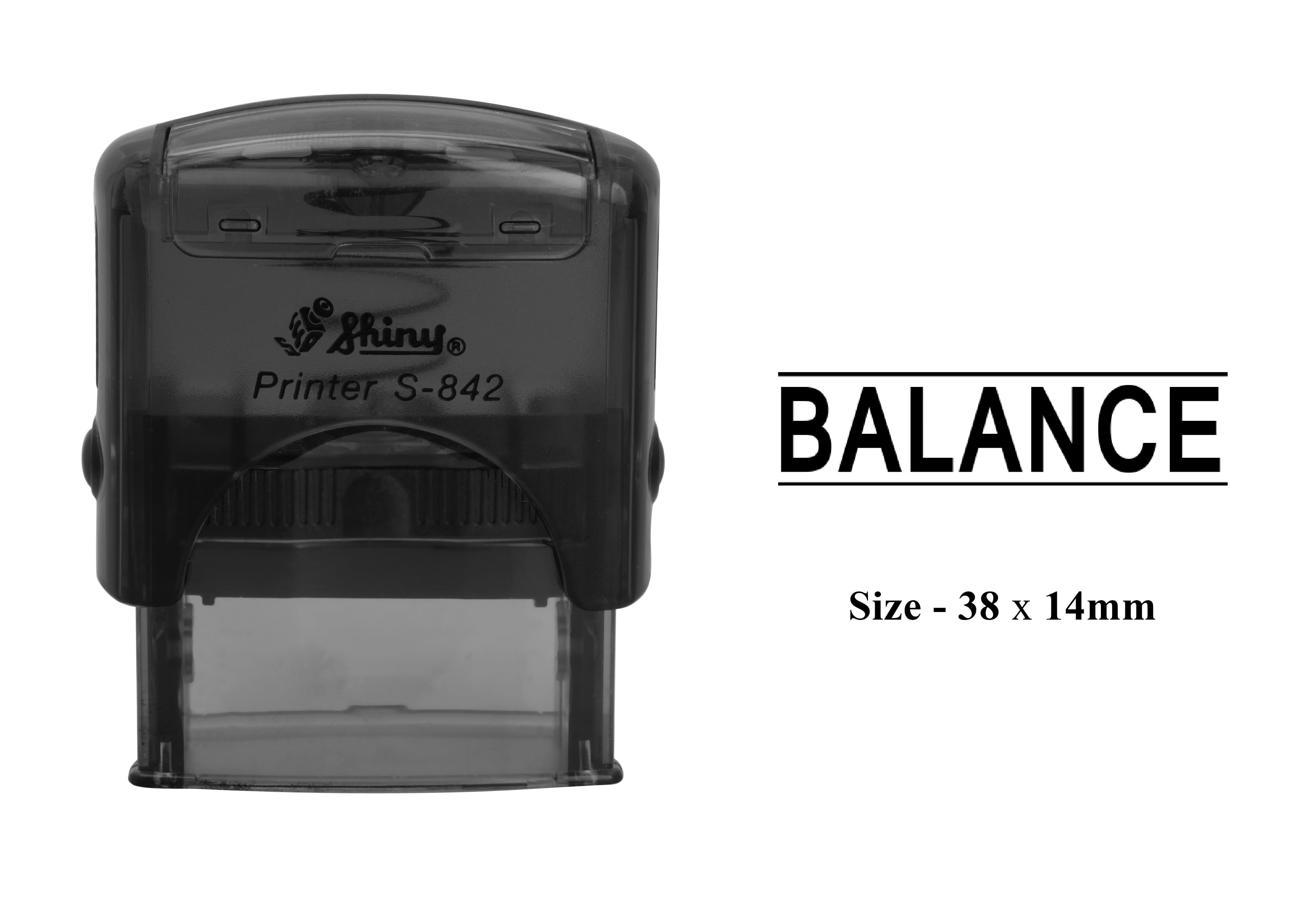 Balance Plastic Stamp Clear Print for Office Use Shiny Self-Inking ...