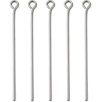 100Pcs Resistant 304 Stainless Steel Eye Pin 40x0.7mm Hole 2mm