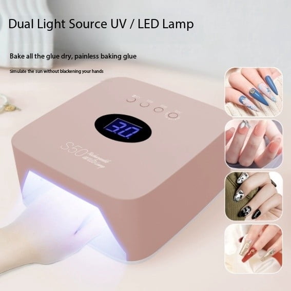 2025 NEW Bestseller! S50 Rechargeable UV/LED Nail Lamp - Portable Fast-Drying Gel Polish Curing Light （Red  Light）