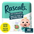 thumbnail image 1 of Rascals Easy Clean Baby Wipes, Single Pack, 80 Count, 1 of 7