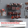 thumbnail image 2 of VILONG Power Tool Organizer Wall Mount with Charging Station, 100lb Capacity, 4 Drill Holders & Battery Rack for Garage & Workshop, Fathers Day Gifts for Men(Black), 2 of 10