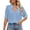 Sky Blue, variant on Black S WIZUTIZ Summer Tops for Women 2024 Basic Pure Colour Cozy Style Blouse Crew Neck Flowy Short Sleeve Tops Cotton Soft Ladies Loose Fit Shirts Comfy Elegant Tshirts Trendy Solid Tsh
