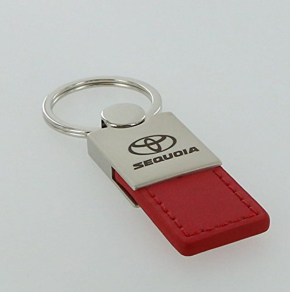 Toyota Sequoia Keychain & Keyring - Duo Premium Red Leather