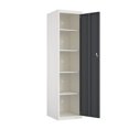 thumbnail image 2 of KDS 1-Dr Cab- 4 Shelf - White Frame, Basalt Grey Doors, 2 of 9