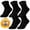 G, variant on 5-Pair Solid Mid-Calf Fleece-Lined Socks, Thickened Durable Socks for Men and Women, Comfortable Warm Socks with Holiday Cheer Touch for Everyday Wear
