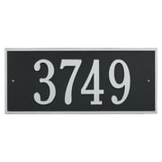 Double Line Plaque - Standard Wall - Two Line - Black with Silver Letters