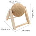 thumbnail image 3 of Hot Deal!Cat Scratcher Toy, Cat Scratching Ball Toy, Natural Sisal Scratcher Ball, Spinning Cat Ball Toy, Solid Wood Scratching Toy for Cats & Kittens, Indoor Interactive Pet Toy, 3 of 3
