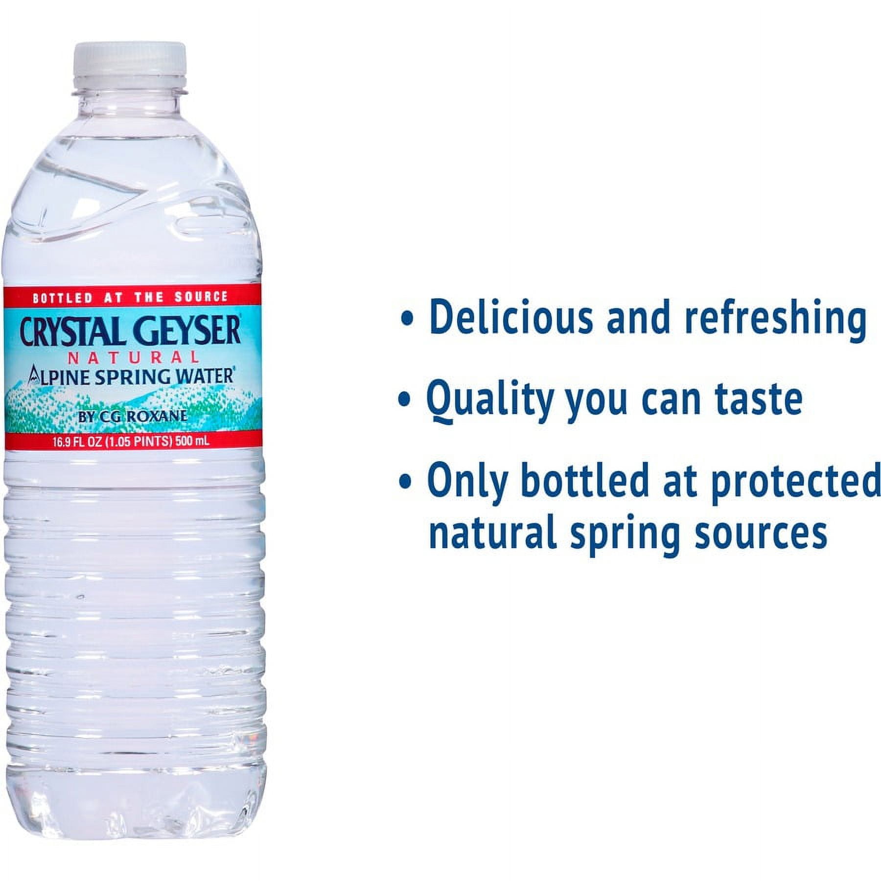 Crystal Geyser Natural Alpine Spring Water, 16.9 Oz Bottle, 24/Case, 84 Cases/Pallet